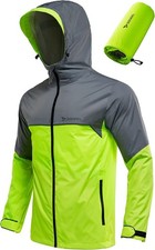Rodeel Classic Men's Rain Jacket, Waterproof but Breathable Rain Coat, Light We