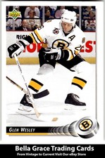 1992-93 Upper Deck Glen Wesley #244 Boston Bruins NHL Hockey