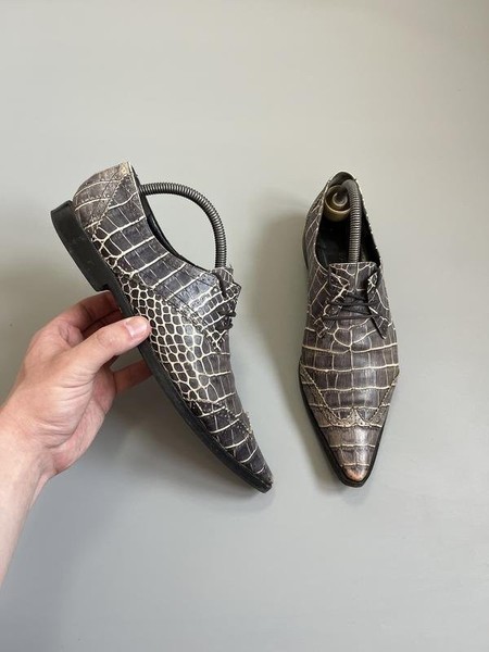 Men Emporio Armani Heels Grey Leather 40