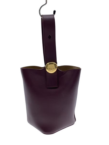 Loewe Pebble Bucket Bag Mini Shoulder Bag Leather Bordeaux Unisex #SSB1075