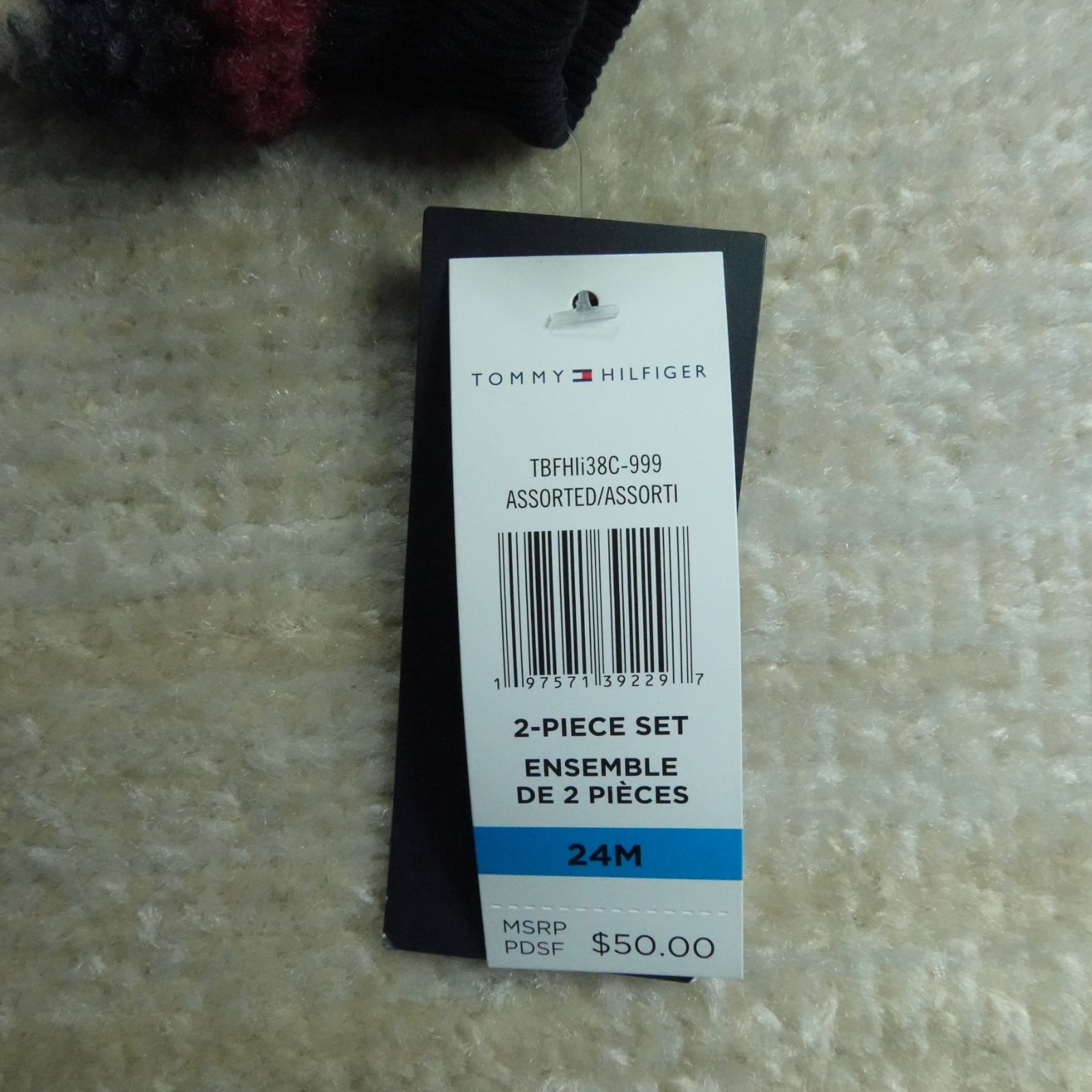 Tommy Hilfiger Sweater Baby Boys 24 Months Plaid Faux Shearling Pullover thumbnail 6