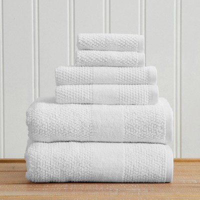 100% Cotton Woven Texture Bath Towel Set - Marbella Collection