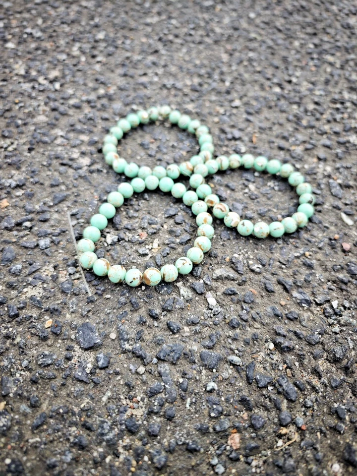 Handgefertigtes Afrikanischer Türkis - Armband - Natürliche Edelsteinperlen 8mm - Bild 2 von 3