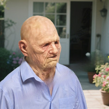 Halloween Realistic Silicone Old Person Mask Prank Funny Witch Cosplay Mask