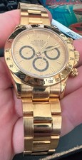 ROLEX 18K Yellow GOLD DAYTONA COSMOGRAPH Gold Dial Chronograph 16528 Box Papers 3