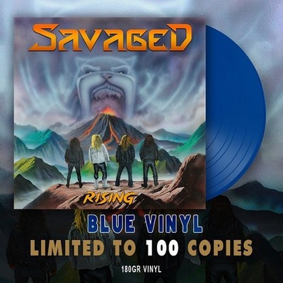 SAVAGED - Rising (LIM. 100 BLUE VINYL*ES HEAVY METAL*TOKYO BLADE*ENFORCER)