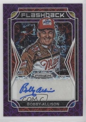 2022 Panini Prizm Flashback Purple Velocity 24/60 Bobby Allison Auto HOF pu3