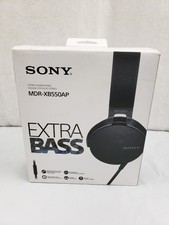 New Sony MDR-XB550AP Extra Bass Wired Swivel Fold Headphones In Line Microphone