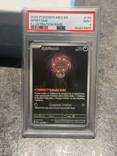 2025 POKEMON MEGA EVOLUTION #148/132 SPIRITOMB ILLUSTRATION RARE PSA 9