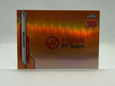 2020 Chrome Formula 1 Logos 70th Anniversary Orange Refractor Haas F1 Team