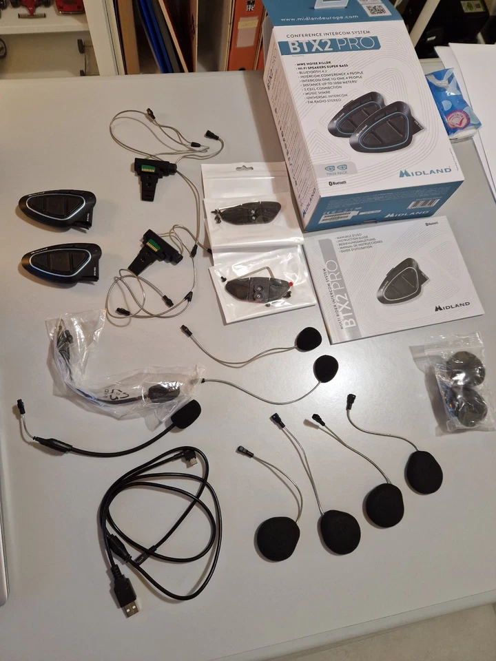 Midland BTX2 Pro Doppio Intercom - Nero Interfono C1231.09 - Imagen 2 de 4