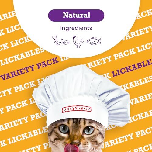 Beefeaters Cat Treats Variety Pack Lickable Puree 48ct Cat Food