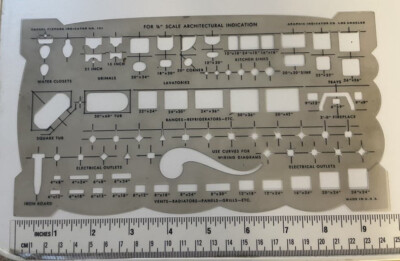 1948 Cassel Fixture Indicator No. 101 1/4'' Scale Architectural Drafting