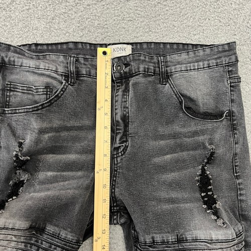 KDNK Jeans Mens 38 Distressed Gray Wash Slim Fit Denim Destroyed Casual Formal - Bild 8 von 12