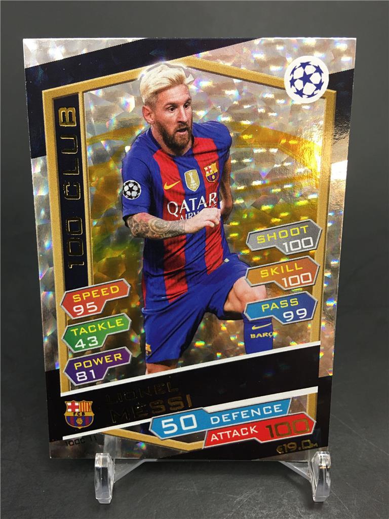 2016-17 TOPPS ATTAX 100 CLUB SP LIONEL MESSI | eBay
