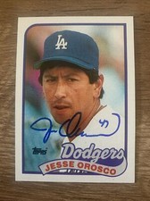 SALE-LOS ANGELES DODGERS-JESSE OROSCO AUTOGRAPH - WORLD SERIES CHAMPION