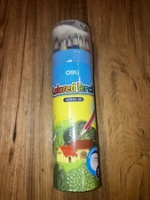 Deli 36 Pack Colored Pencils with Built-in Sharpener in Tube Cap, Vibrant Col...