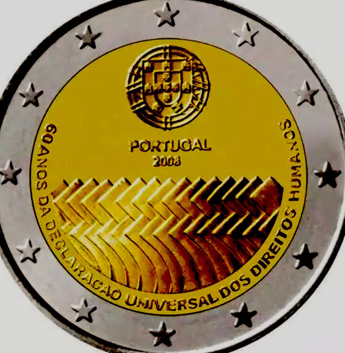 Portugal Pièce 2 Euro 2008 Commémorative 60 Ans Déclaration DUDH Neuve UNC