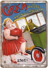 Cirka De Dikste Circus Ad 12" x 9" Reproduction Metal Sign ZH90