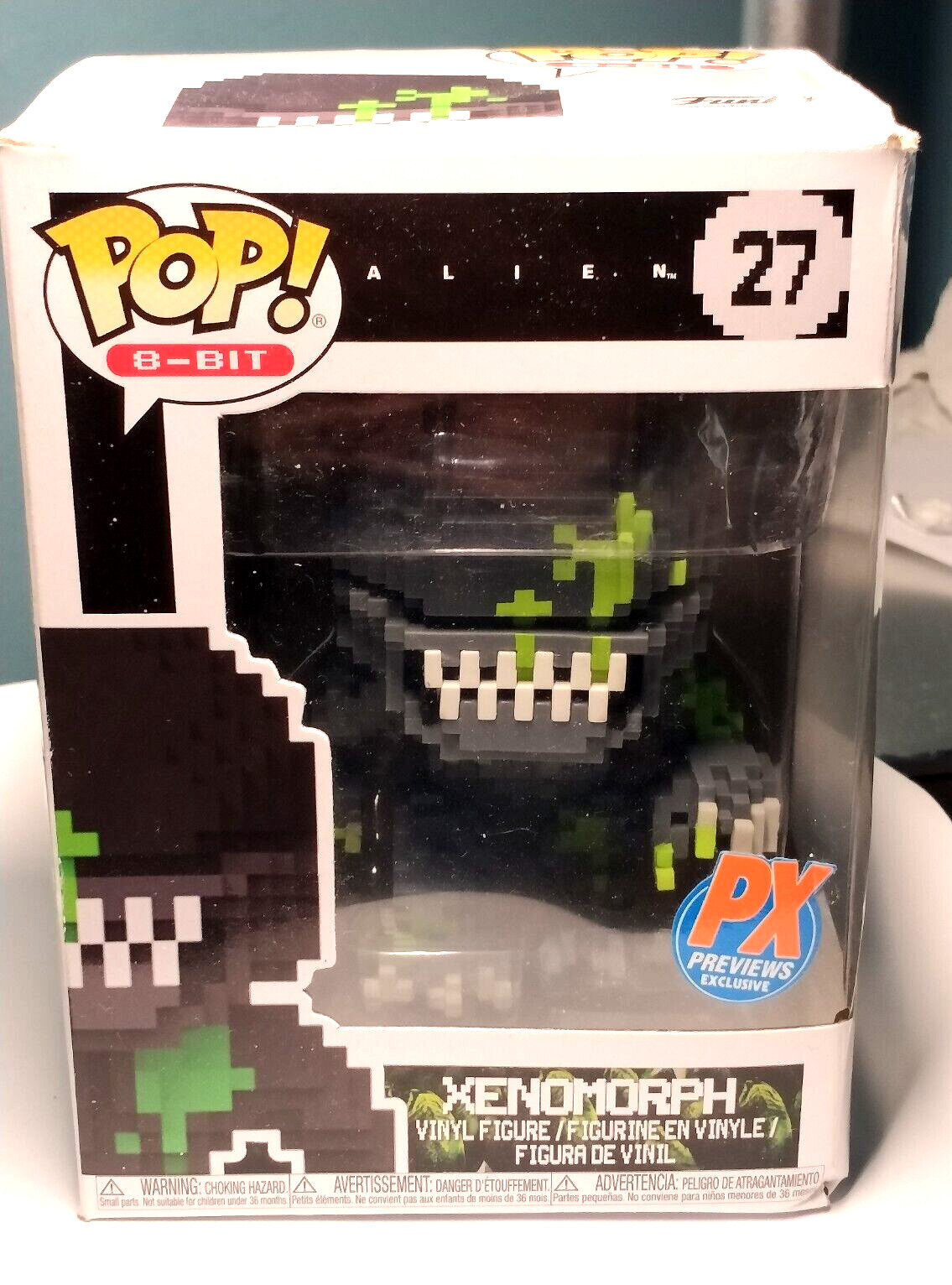 Funko Pop 8 Bits - Alien #27 Xenomorph (Exclusivo Vistas Previas De Px) Caja No Como Nueva