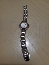 MICKEY MOUSE DISNEY STORE VINTAGE SILVER TONE BRACELET WATCH HEAD    