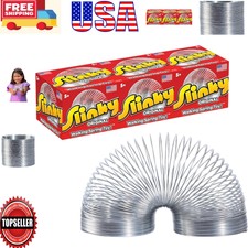 Classic 3-Pack Slinky Toys - Timeless Fidget Fun  Party Favors for Ages 5 