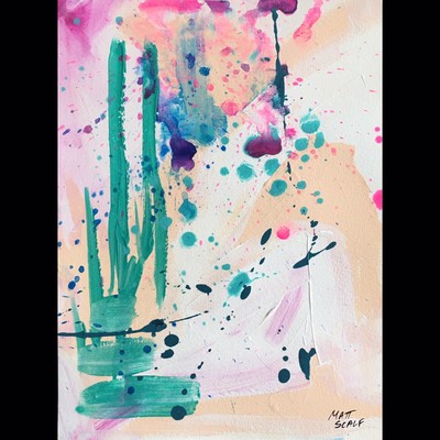 Matt Scalf Abstract ORIGINAL PAINTING 9x12 Modern Contemporary Expressionism