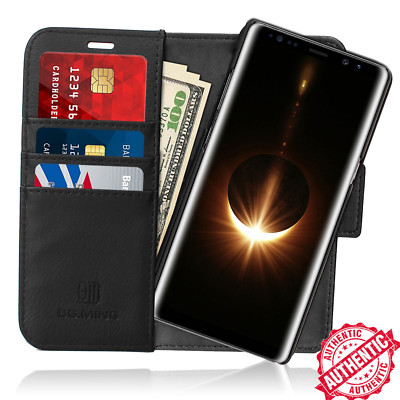 Fits SAMSUNG Galaxy Note 8 [2IN1] [Detachable Folio] Genuine Leather Wallet Case