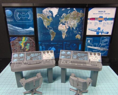 Custom 1:12 Scale Mission Control Room Diorama Prop Accessory for 6" GI JOE Figs - Picture 9 of 15