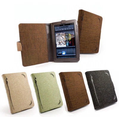 TUFF-LUV Amazon Kindle Fire 7" Tablet Premium Natural Hemp Safe Slim Stand Case Cover