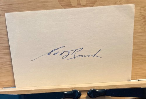 Edd Roush Autograph~3x5 Index~MLB~Early 1960's!! | eBay