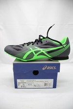Asics Hyper MD 6 Size 11.5 - Charcoal Flash Green Onyx Track Spikes