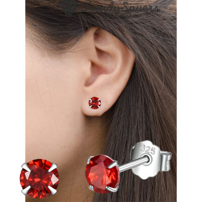 100% Solid 925 Sterling Silver Hypoallergenic Stud Earring For