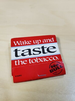 Winston vintage matchbook with matches ''wake up and taste the tobacco'' no bull