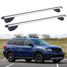 2PCS 46" Car Cross Bar Top Luggage Roof Rack Cargo Carrier  w/Lock Kits US