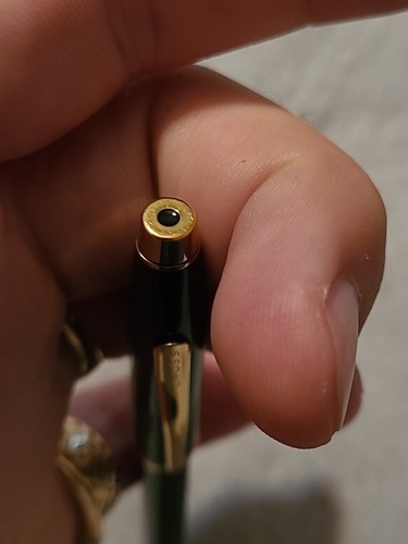CROSS CENTURY II BLACK LACQUER BALLPOINT PEN W/GOLD PLATED ACCENTS - Picture 12 of 16
