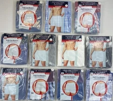 Men's Big Man Roundtree & Yorke Full-Cut Boxers Premium Cotton Underwear 2 Pair