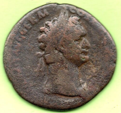 DOMITIAN  (88 AD) -.- As -  Fides Holding Basket of Fruit  RIC 379   -   # - Picture 1 of 2