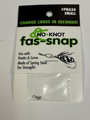 #ad Kipper No Knot Fas Snap change flys or lures in seconds Small #PBA24 $1.89