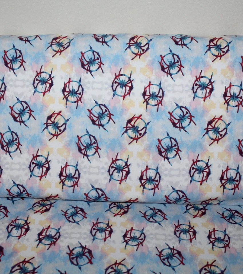 Spiderverse Marvel Spider-Man Knit Cotton Fabric 1/4 Yard 9” X 59” Brand New - Image 4 of 4