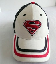 Adult Superhero DC Comics Superman Supergirl Hat Cap Red White Adjustable Nice 
