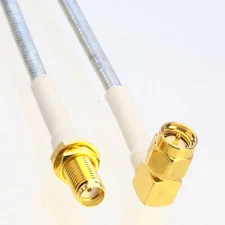 SMA male RA to female bulkhead RG402 Semi-Flexible Tinned extension Jumper 4~40"