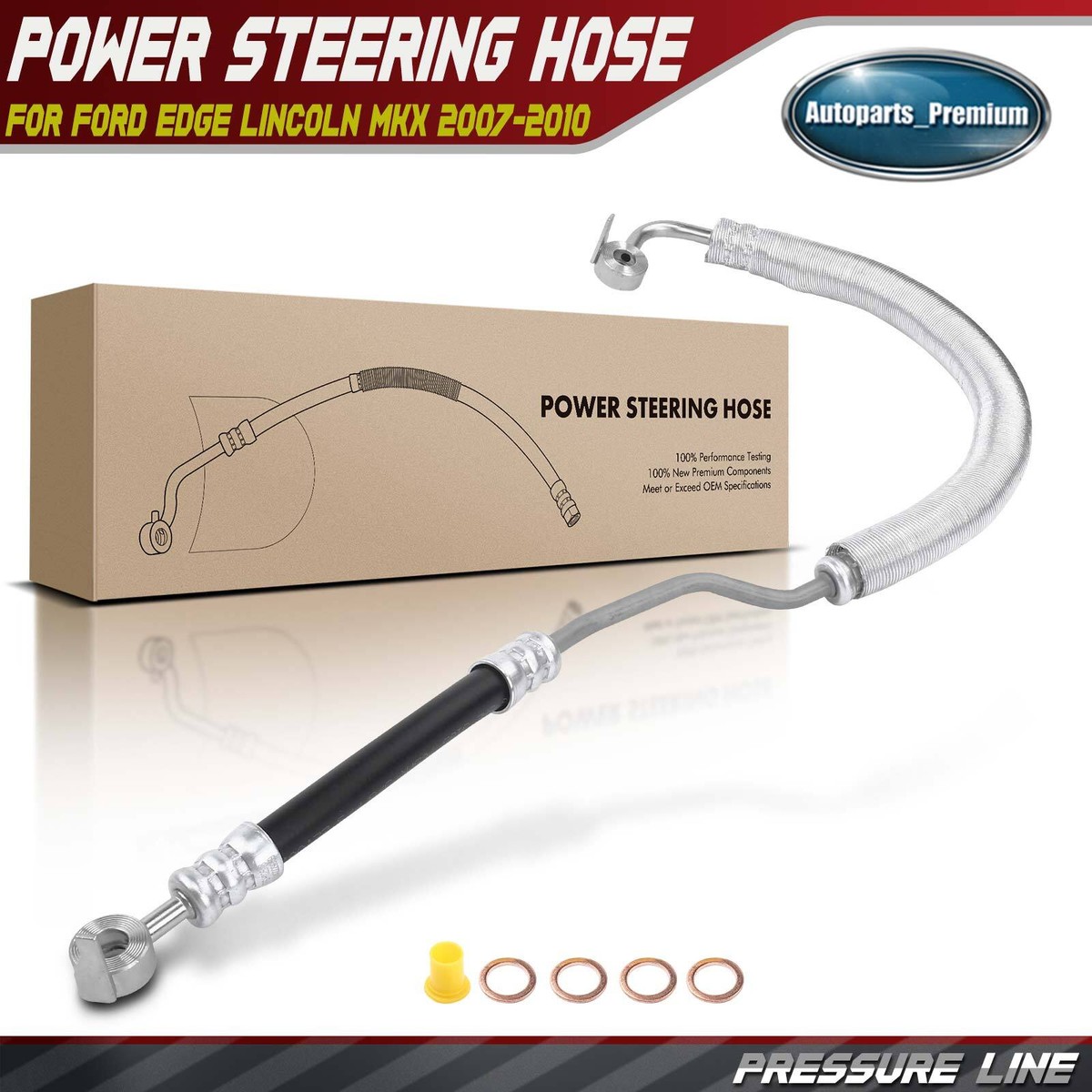 エニードープ Power Steering Pressure Line Hose Assembly for Ford Edge