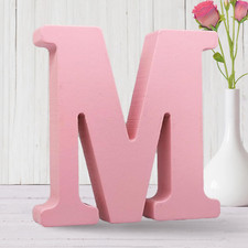 6 Inch Pink Wood Letters Unfinished Wooden Letters for Wall MAGA Decorative Stan