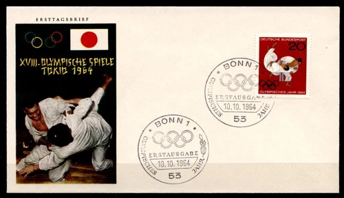 1964 Summer Olympics, Tokyo. Judo. FDC. West Germany 1964