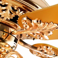 52" Chandelier Ceiling Fan Light w/ Remote Control 5 Blades Fan Home LED Lamp