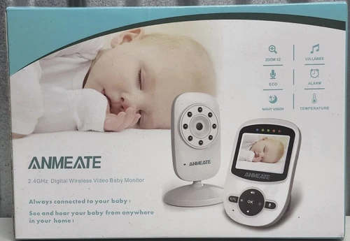 Video Baby Monitor W Digital Camera Anmeate 2.4ghz Wireless Temperature 960ft TR-image