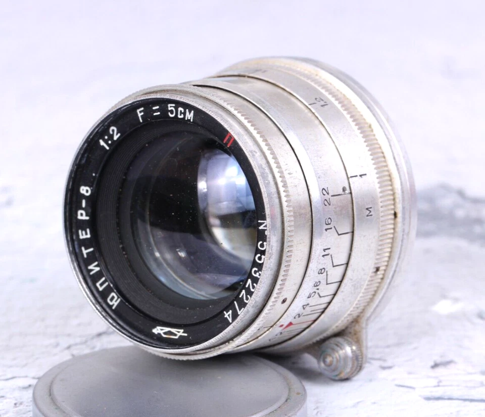 JUPITER-8 50mm f2 M39 Soviet Lens made in USSR LEICA red "P" m39 - Image 2 of 4