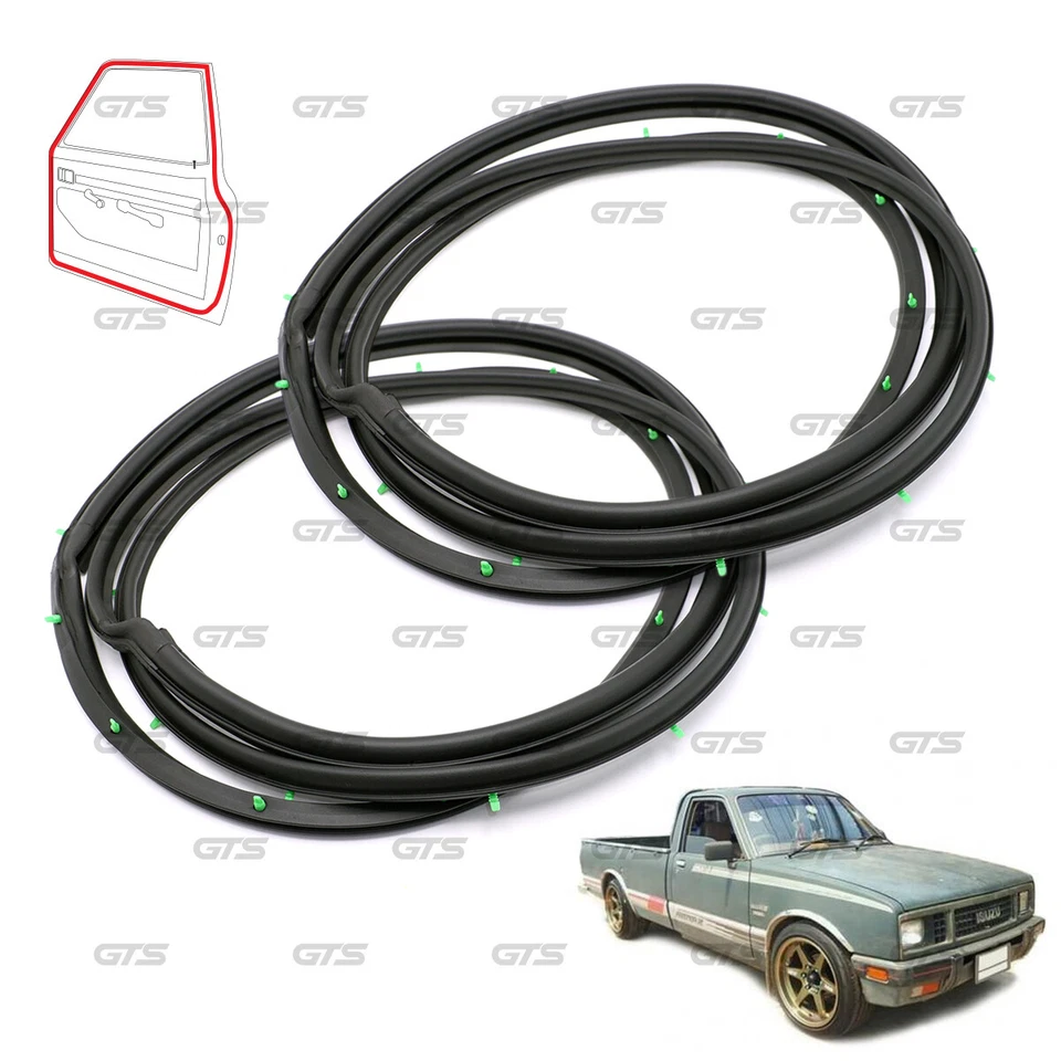 Pair Front Door Rubber Seal Weatherstrip For Isuzu Chevrolet KBZ LUV 1987 1995 Foto 4 de 4