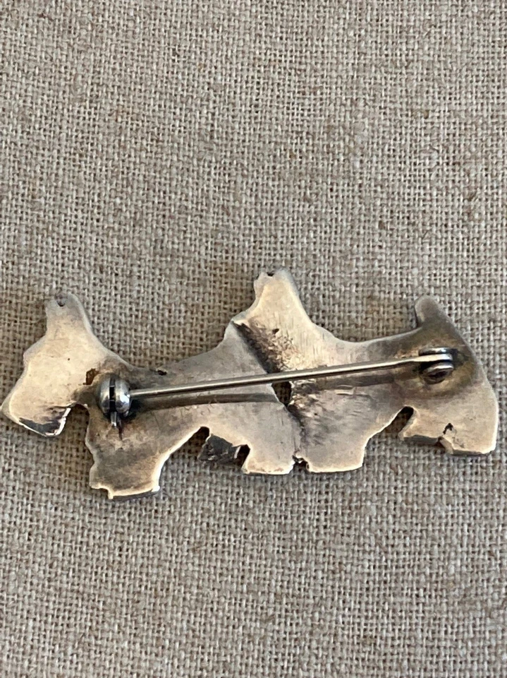 Broche prendedor vintage de plata esterlina para perro Scotty Foto 4 de 4